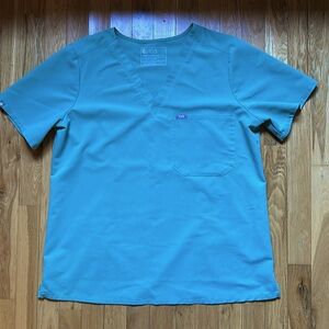 XL Catarina Figs Scrub Top- light surgical green